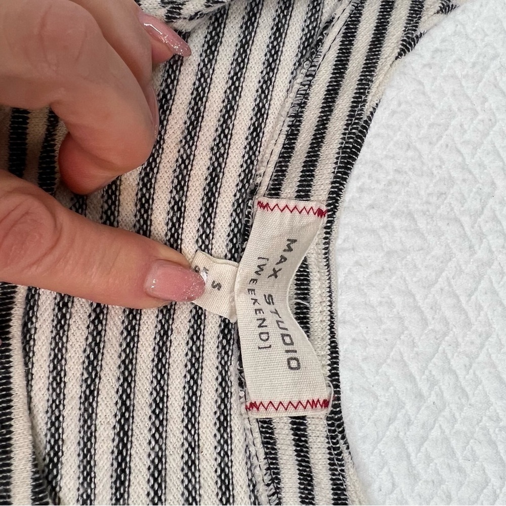 MAX Studio Striped Short Sleeve T-Shirt Dress Size S - Picture 9 of 11